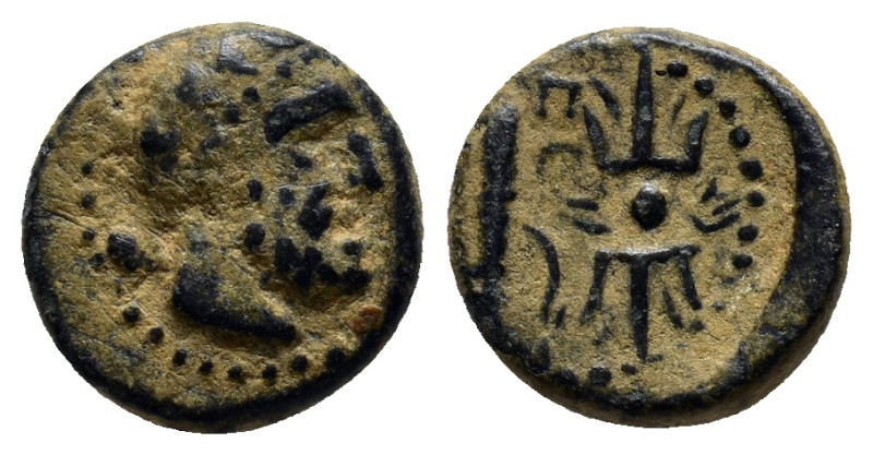 PISIDIA. Selge. Ae (13mm, 2.9 g) (2nd-1st centuries BC). Obv: Head of Herakles r...