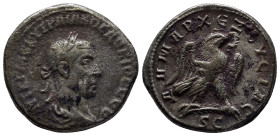 Seleucis and Pieria. Antioch. Trajanus Decius AD 249-251. Billon-Tetradrachm (25mm, 12.3 g). AYT K Γ ME KY ΔEKIOC TΡAIANOC CEB, laureate, draped, and ...