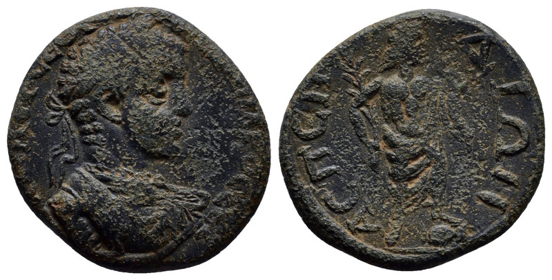 Pamphylia, Aspendus. AE (23mm, 7.1 g) Laureate and draped Emperor bust right. / ...