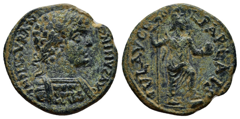 Pisidia. Parlais. Caracalla AD 198-217. Bronze Æ (21mm, 4.9 g) Laureate and cuir...