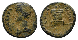 PISIDIA. Antioch. Pseudo-autonomous. Time of Antoninus Pius (138-161). Ae. (12mm, 1.4 g) Bareheaded and draped bust of Hermes left, with caduceus over...