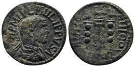 PISIDIA. Antioch. Philip I (AD 244-249). AE (25mm, 8.5 g). AD 245-247. IMP M IVL PHILIPPVS A, radiate, draped, and cuirassed bust of Philip I right, s...