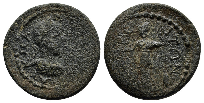 PAMPHYLIA. Side. Ae (20mm, 5.7 g) Laureate, draped, and cuirassed bust right. / ...