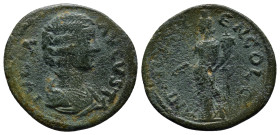 PISIDIA. Antioch. Julia Domna (Augusta, 193-217) AE (23mm, 4.6 g) Obv. IVLIA AVGVSTA; Draped bust, right. Rev. ANTIOCH GE/NI COL CAES; Tyche standing ...