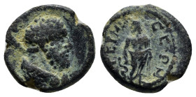 PISIDIA, Termessus Major. Pseudo-autonomous issue. 2nd-3rd centuries AD. Æ (13mm, 2.6 g). Bearded head of Heracles right / Asklepios standing facing, ...
