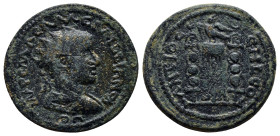 PISIDIA, Antioch, Volusianus (251-253 AD) AE Bronze (23mm, 7.2 g) Obv: IMP C V IMP GALVSSIANO AVG, radiate, draped and cuirassed bust right Rev: ANTIO...