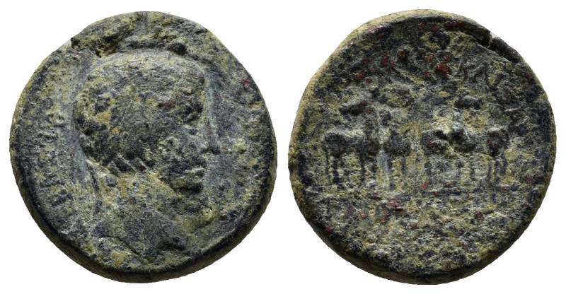 PHRYGIA. Apameia. Augustus with Gaius (27 BC-14 AD). Ae. (20mm, 6.0 g) G. Masoni...