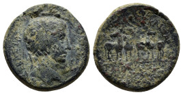 PHRYGIA. Apameia. Augustus with Gaius (27 BC-14 AD). Ae. (20mm, 6.0 g) G. Masonios Roufus, magistrate. Obv: ΣΕΒΑΣΤΟΣ. Laureate head of Augustus right....