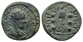 PISIDIA, Antioch. Valerian I, 253-260 AD. AE. (22mm, 5.3 g) Obv: IMP CAE P AE[...]. Radiate, draped and cuirassed bust of Valerian I, right. Rev: ANTI...