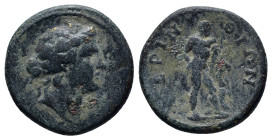 THRACE, Perinthus. Pseudo-autonomous issue. Time of Antonines Æ (21mm, 6.1 g) Head of Dionysus (youthful) wearing ivy wreath, r. / ΠΕΡΙΝΘΙΩΝ; nude Her...