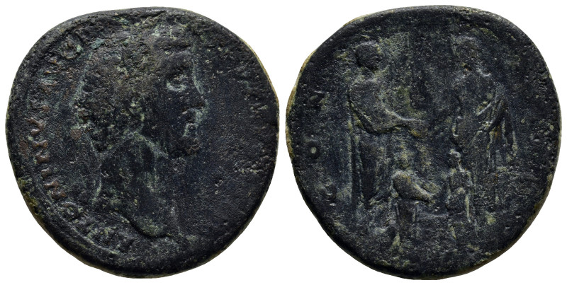 Antoninus Pius Æ Sestertius. (33mm, 25.9 g) Rome, AD 140-144. ANTONINVS AVG PIVS...