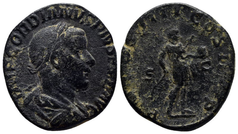 Gordian III, 238-244. Sestertius (30mm, 15.0 g), Rome, 243-244. IMP GORDIANVS PI...