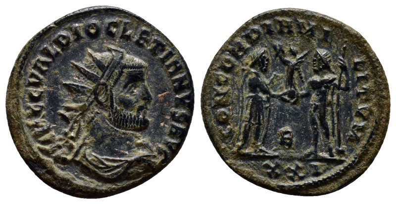 Diocletian BI Antoninianus. (21mm, 3.9 g) Siscia, AD 293-295. IMP C C VAL DIOCLE...