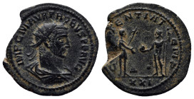 Probus. A.D. 276-282. Æ antoninianus (21mm, 3.2 g). Antioch. IMP C M AVR PROBVS P F AVG, radiate, draped and cuirassed bust of Probus right / CLEMENTI...