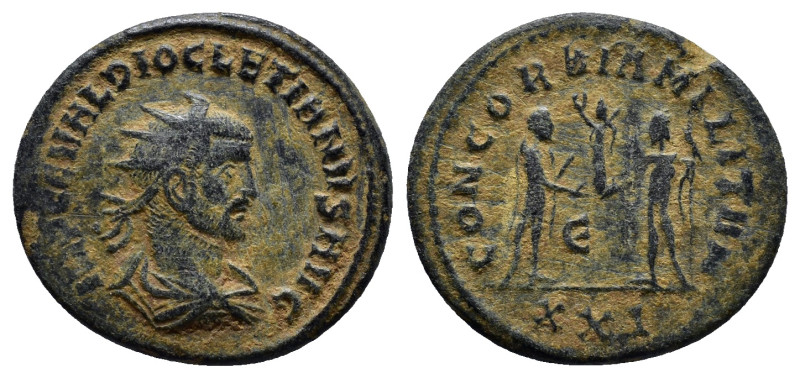 Diocletian (AD 284-305) Siscia AE Antoninianus (21mm, 3.9 g) Obv: IMP C C VAL DI...