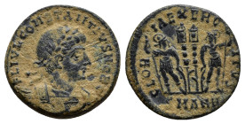 Constantius II. As Caesar, A.D. 324-337. AE (16mm, 2.5 g). Antioch mint, struck A.D. 330-335. FL IVL CONSTANTIVS NOB C, laureate and cuirassed bust ri...