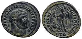 Licinius I. A.D. 308-324. Æ follis (23mm, 3.0 g). Heraclea, A.D. 313. IMP C VAL LICIN LICINIVS P F AVG, laureate head of Licinius I right / IOVI CONSE...