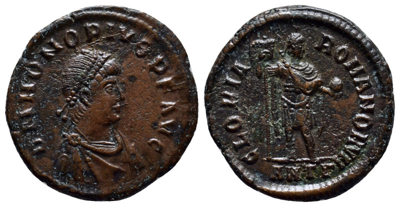 Honorius. A.D. 393-423. AE majorina (24mm, 5.7 g). Antioch mint, Struck A.D. 393...