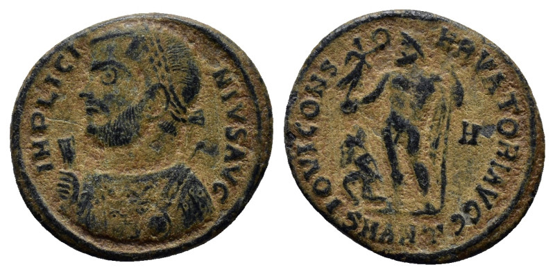 Licinius I (308-324) Æ Nummus. (18mm, 3.2 g) Antioch, IMP LICINIVS AVG, laureate...