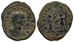 AURELIAN. 270-275 AD. Antoninianus (24mm, 3.7 g). Antioch mint, IMP C AVRELIANVS AVG, radiate and cuirassed bust right / RESTITVT OR-BIS, female figur...