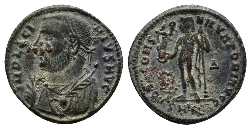 Licinius I. AD 308-324. Æ Follis (18mm, 2.7 g). Cyzicus mint, 4th officina. Stru...