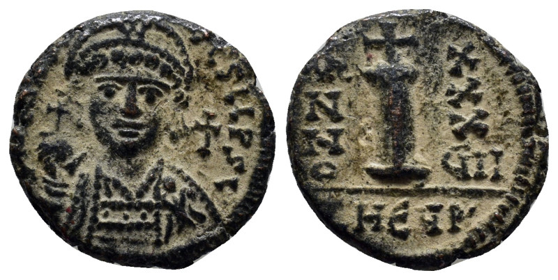 Justinian I. 527-565. Æ Decanummium (17mm, 3.9 g). Theoupolis (Antioch) mint. Da...