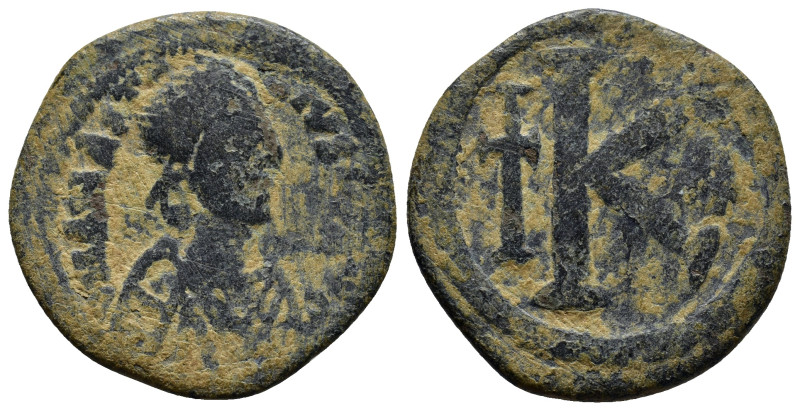 Anastasius I AD 491-518. Constantinople Half Follis or 20 Nummi Æ (27mm, 8.3 g) ...