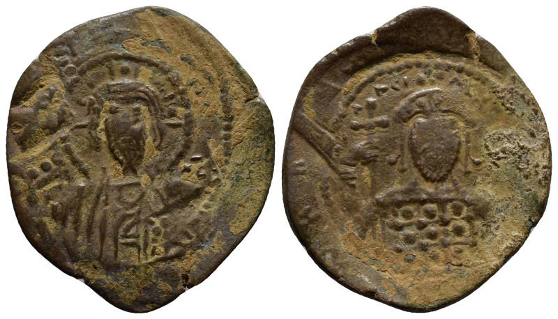 Constantine X Ducas (1059-1067 AD) Constantinople AE Follis or AE Nummi (28mm, 6...