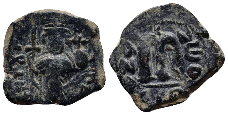 Constans II AD 641-668. Constantinople Follis or 40 Nummi Æ (18mm, 4.1 g) [EN T૪...