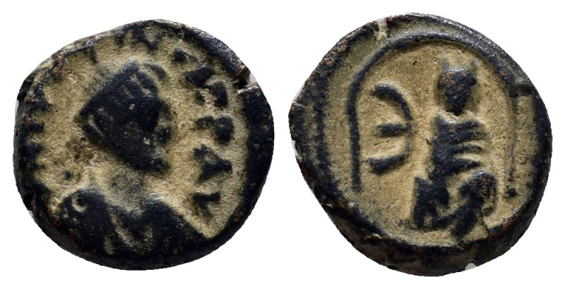 Justin I, 518-527 AD. Æ Pentanummium (13mm, 2.4 g) of Antioch. Laureate draped b...