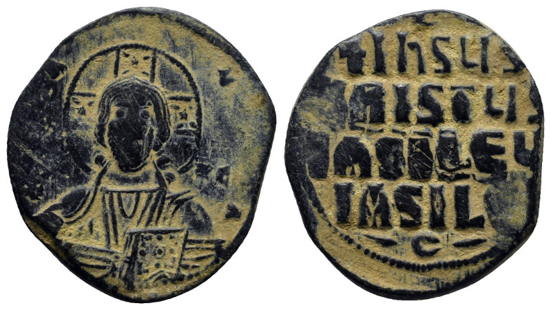 Anonymous Basil II & Constantine VIII, circa 1020-1028. Æ Follis (28mm, 10.1 g)....