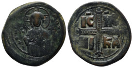 Michael IV the Paphlagonian AD 1034-1041. Constantinople Anonymous Follis Æ. (30mm, 13.7 g) + EMMA-NOVHL around, IC-XC to right and left of Christ, wi...