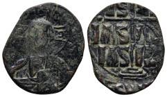 Anonymous, attributed to Romanus III or Michael IV (1028-1034 or 1034-1041) AE follis. (29mm, 7.6 g). Obv: +EMMA - NOVHA / IC - XC; Nimbate bust of Ch...