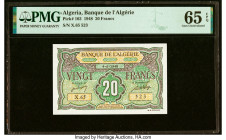 Algeria Banque de l'Algerie 20 Francs 4.6.1948 Pick 103 PMG Gem Uncirculated 65 EPQ. HID09801242017 © 2022 Heritage Auctions | All Rights Reserved