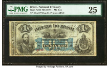 Brazil Thesouro Nacional 1 Mil Reis ND (1870) Pick A244 PMG Very Fine 25. Pinholes are noted. HID09801242017 © 2022 Heritage Auctions | All Rights Res...