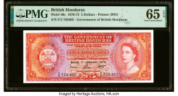 British Honduras Government of British Honduras 5 Dollars 1.1.1973 Pick 30c PMG Gem Uncirculated 65 EPQ. HID09801242017 © 2022 Heritage Auctions | All...