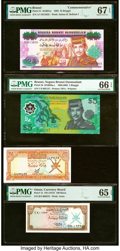 Brunei & Oman Group Lot of 7 Examples. Brunei Negara Brunei Darussalam 25; 5 Rin...