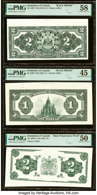 Canada Dominion of Canada $2 (2); 1 ND (1914); (1923) (2) DC-22P2; DC-25P2; DC-2...
