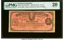 Dominican Republic Banco Nacional de Santo Domingo 5 Pesos 1889 (ND 1912) Pick S143 PMG Very Fine 20. HID09801242017 © 2022 Heritage Auctions | All Ri...