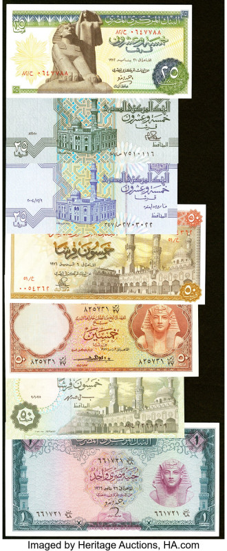 Egypt Central Bank of Egypt Group Lot of 13 Examples Crisp Uncirculated. HID0980...