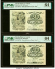 Estonia Bank of Estonia 20 Krooni 1932 Pick 64a Two Consecutive Examples PMG Choice Uncirculated 64 (2). HID09801242017 © 2022 Heritage Auctions | All...