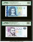 Estonia Bank of Estonia 100; 500 Krooni 1999; 2000 Pick 82a; 83 Two Examples PMG Gem Uncirculated 66 EPQ (2). HID09801242017 © 2022 Heritage Auctions ...