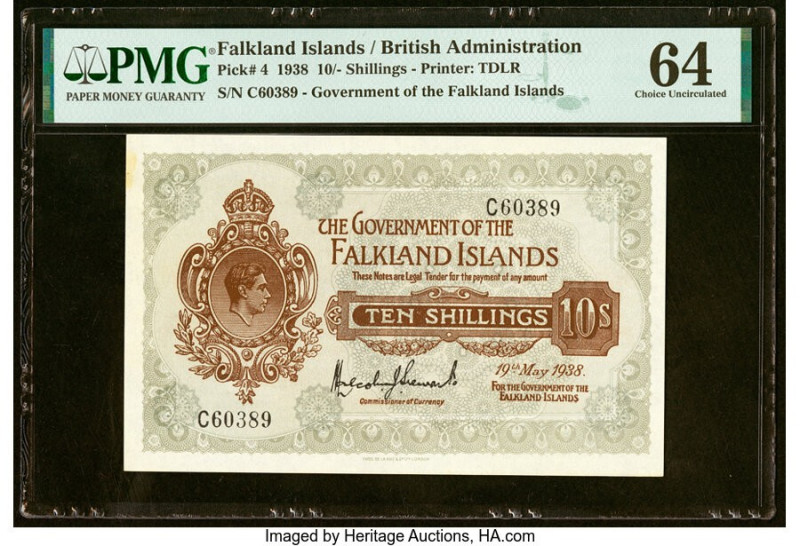 Falkland Islands Government of the Falkland Islands 10 Shillings 19.5.1938 Pick ...