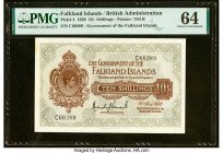 Falkland Islands Government of the Falkland Islands 10 Shillings 19.5.1938 Pick 4 PMG Choice Uncirculated 64. HID09801242017 © 2022 Heritage Auctions ...
