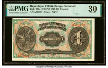 Haiti Banque Nationale de la Republique d'Haiti 1 Gourde 1919 (ND 1920-24) Pick 150a PMG Very Fine 30. HID09801242017 © 2022 Heritage Auctions | All R...