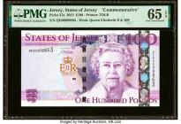 Jersey States of Jersey 100 Pounds 2012 Pick 37a Commemorative PMG Gem Uncirculated 65 EPQ. HID09801242017 © 2022 Heritage Auctions | All Rights Reser...