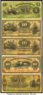 Mexico Group Lot of 5 Examples Fine. Stains and pinholes may be present. HID09801242017 © 2022 Heritage Auctions | All Rights Reserved