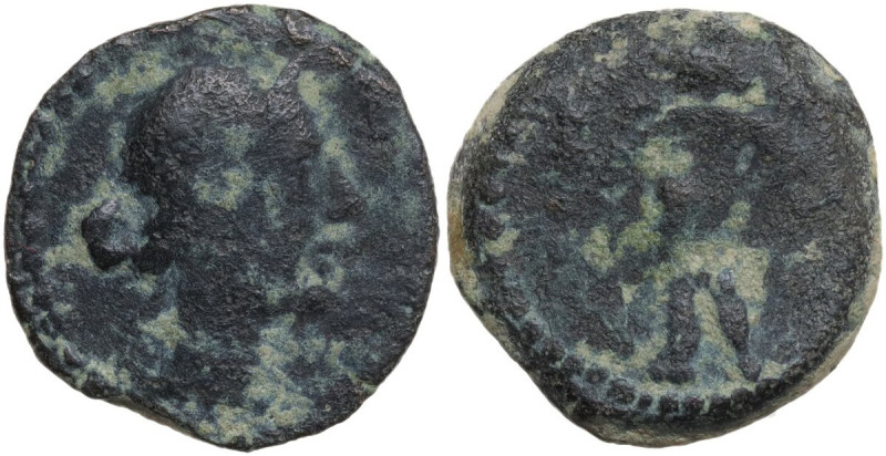 Hispania. Corduba. AE 18 mm, mid 1st century BC. Obv. Diademed head of Venus rig...