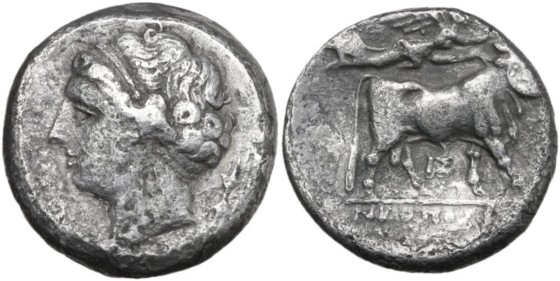 Greek Italy. Central and Southern Campania, Neapolis. AR Nomos, c. 275-250 BC. O...