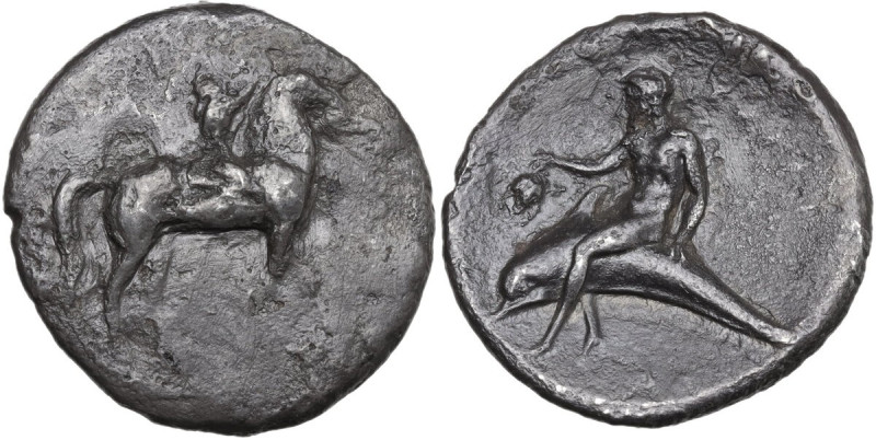 Greek Italy. Southern Apulia, Tarentum. AR Nomos, 302-280 BC. Sa-, Philiarchos a...